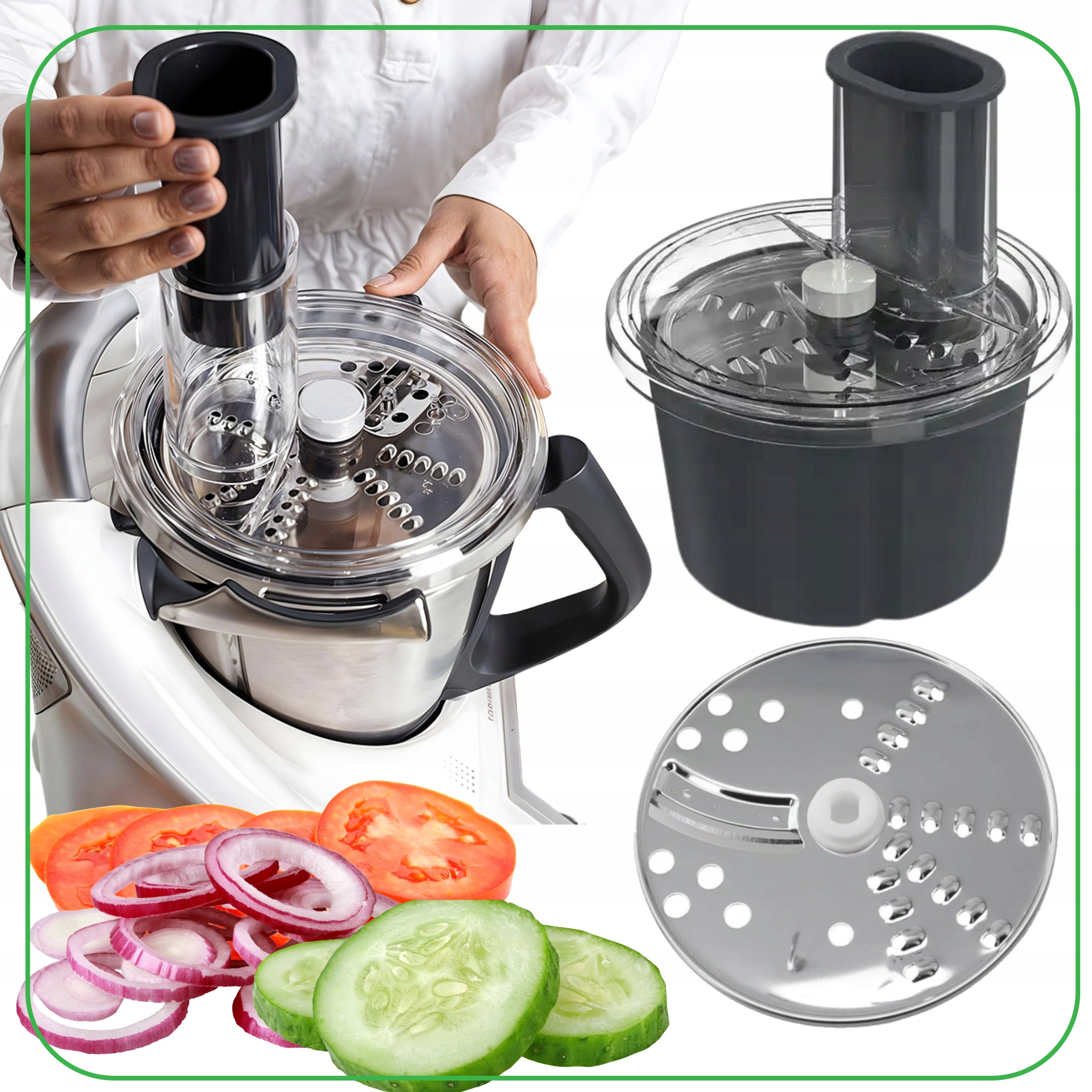 Thermomix Robot Cutter Cutting Cover for Vegetables TM5 TM6 Manufacturer code Szatkownica Thermomix BPAfree Mixter