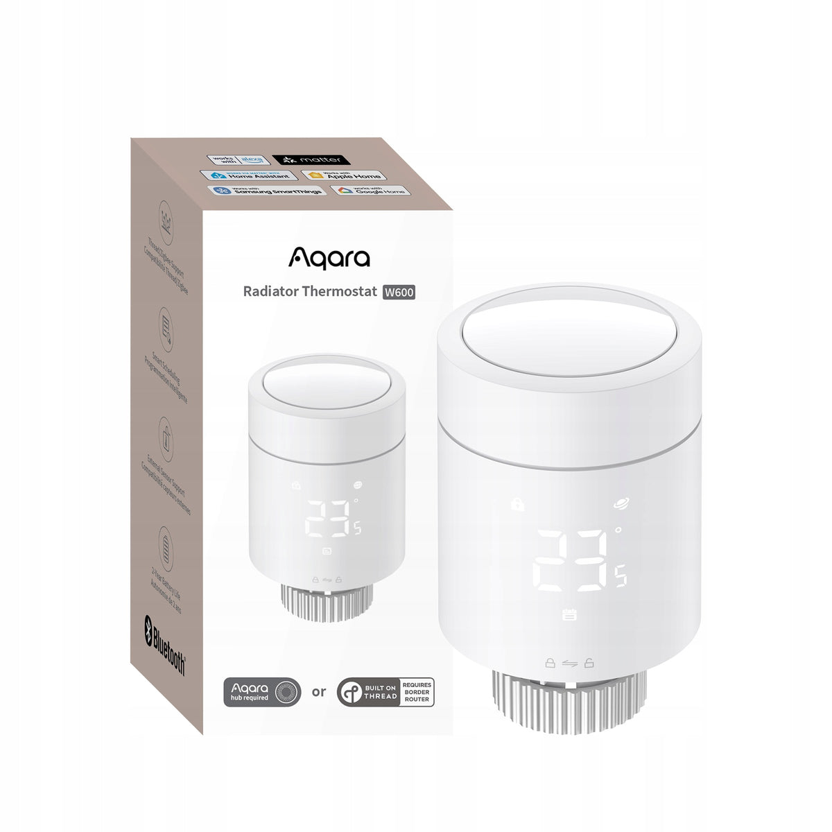 Thermostatic Head Aqara W600 WT-A03D Zigbee Thread Matter Brand Aqara