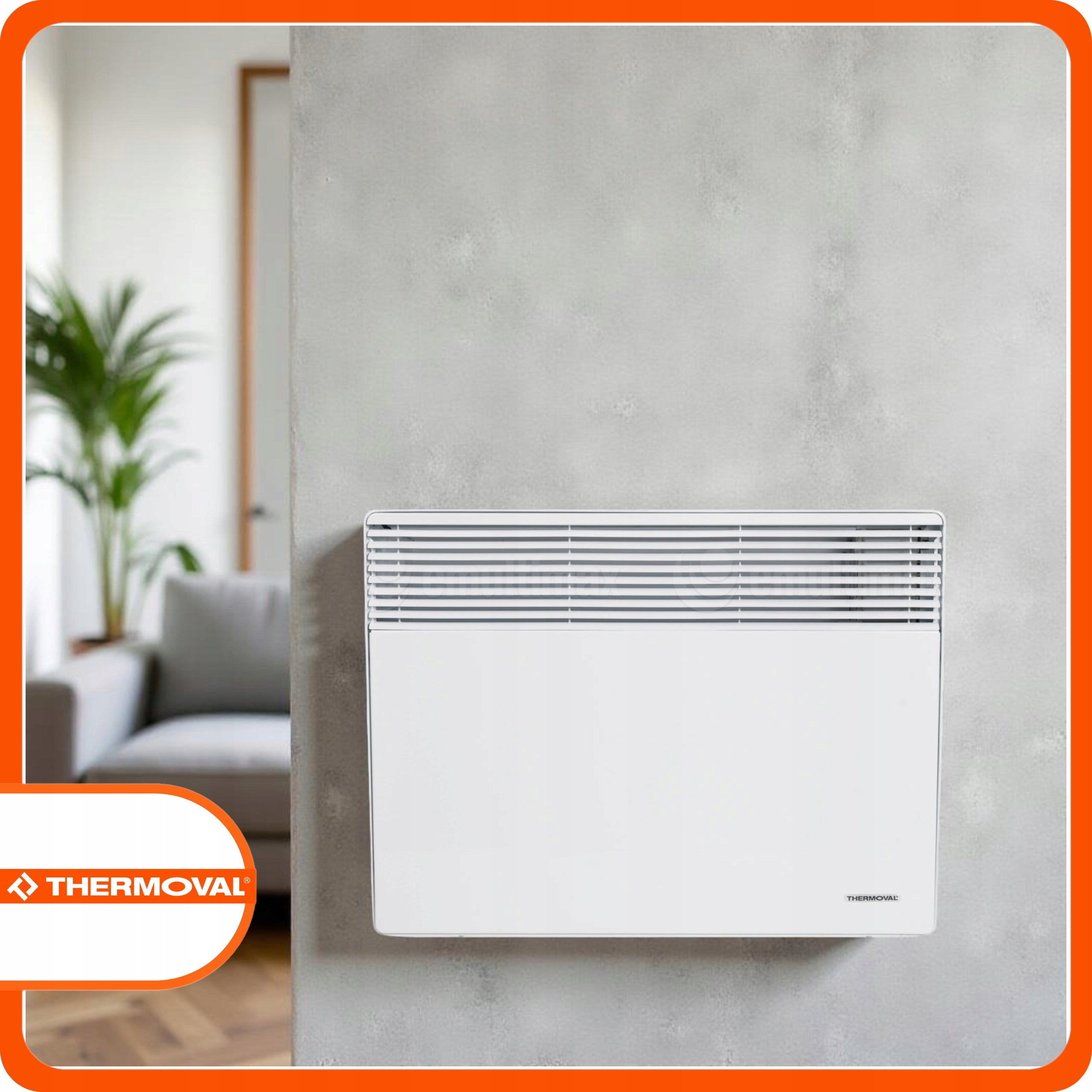 Thermoval Electric wall convector heater T17 2000W feet white Manufacturer code T17