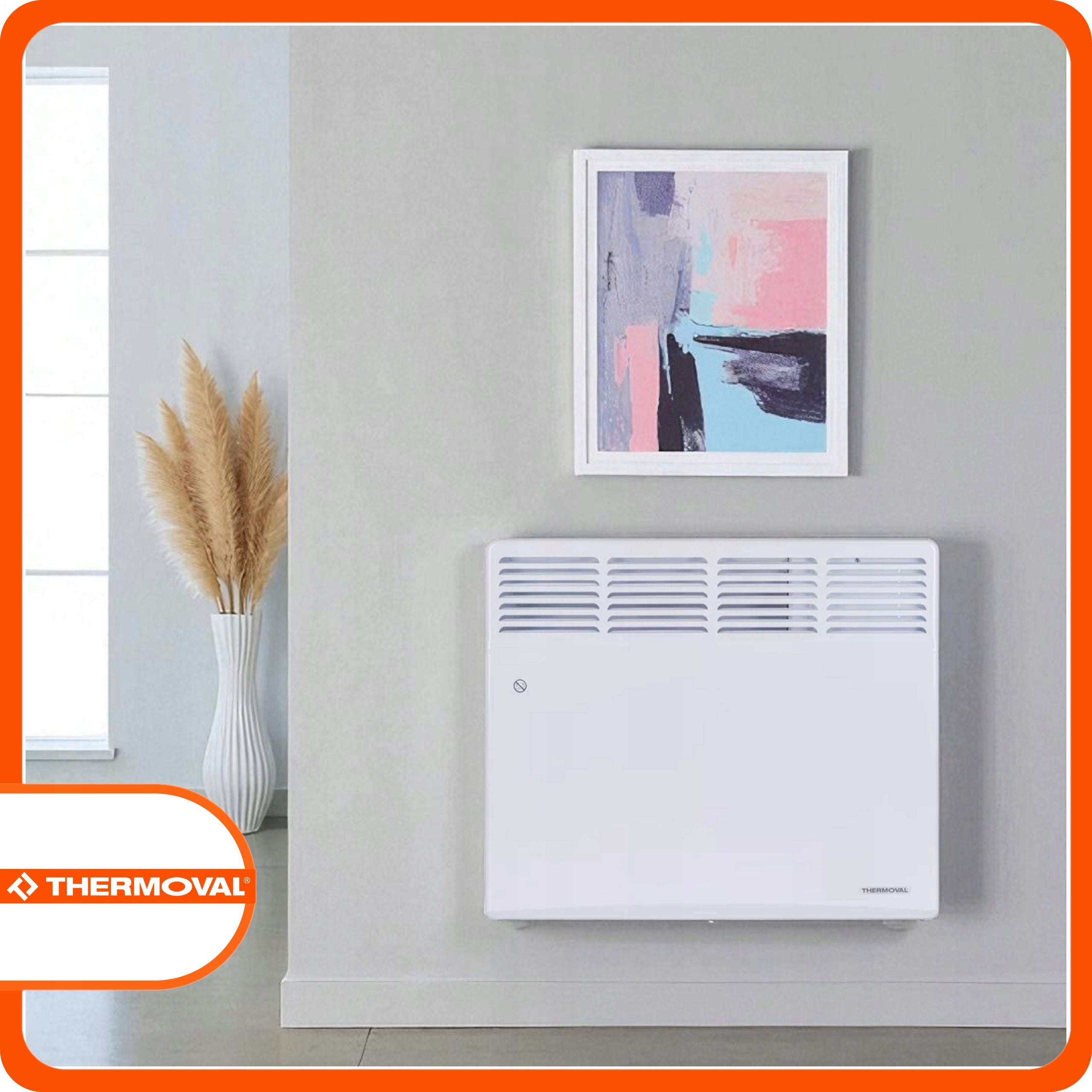 Thermoval Electric wall convector heater T18 ED 1000W white 1kW Manufacturer code 5 901 812 596 161