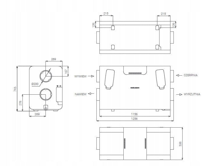 Thessla AirPack 4 500H Energy++ recuperator Installation Range of energy efficiency classes A+ - G