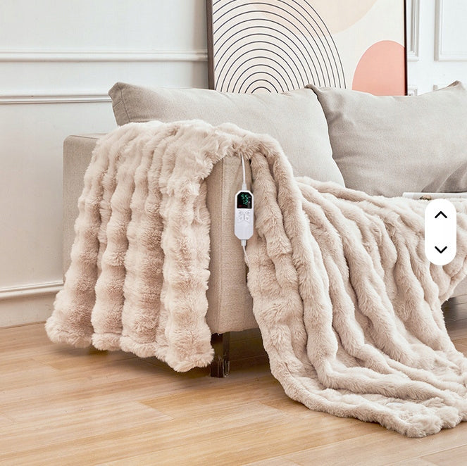 Thick ELECTRIC BLANKET like RABBIT FUR heating mat SHERPA 130x180 Medical device no