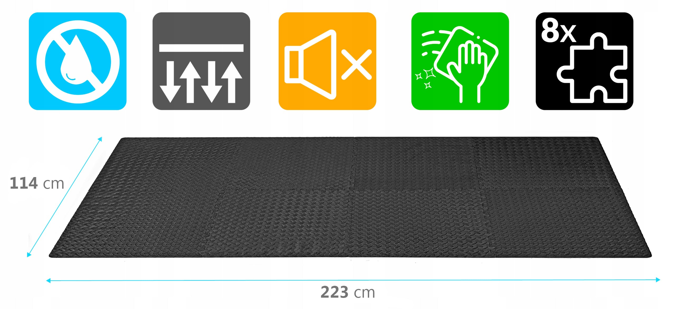 Thick Protective PUZZLE MAT FOR FITNESS EQUIPMENT for Home Gym Exercises Manufacturer code SG-006