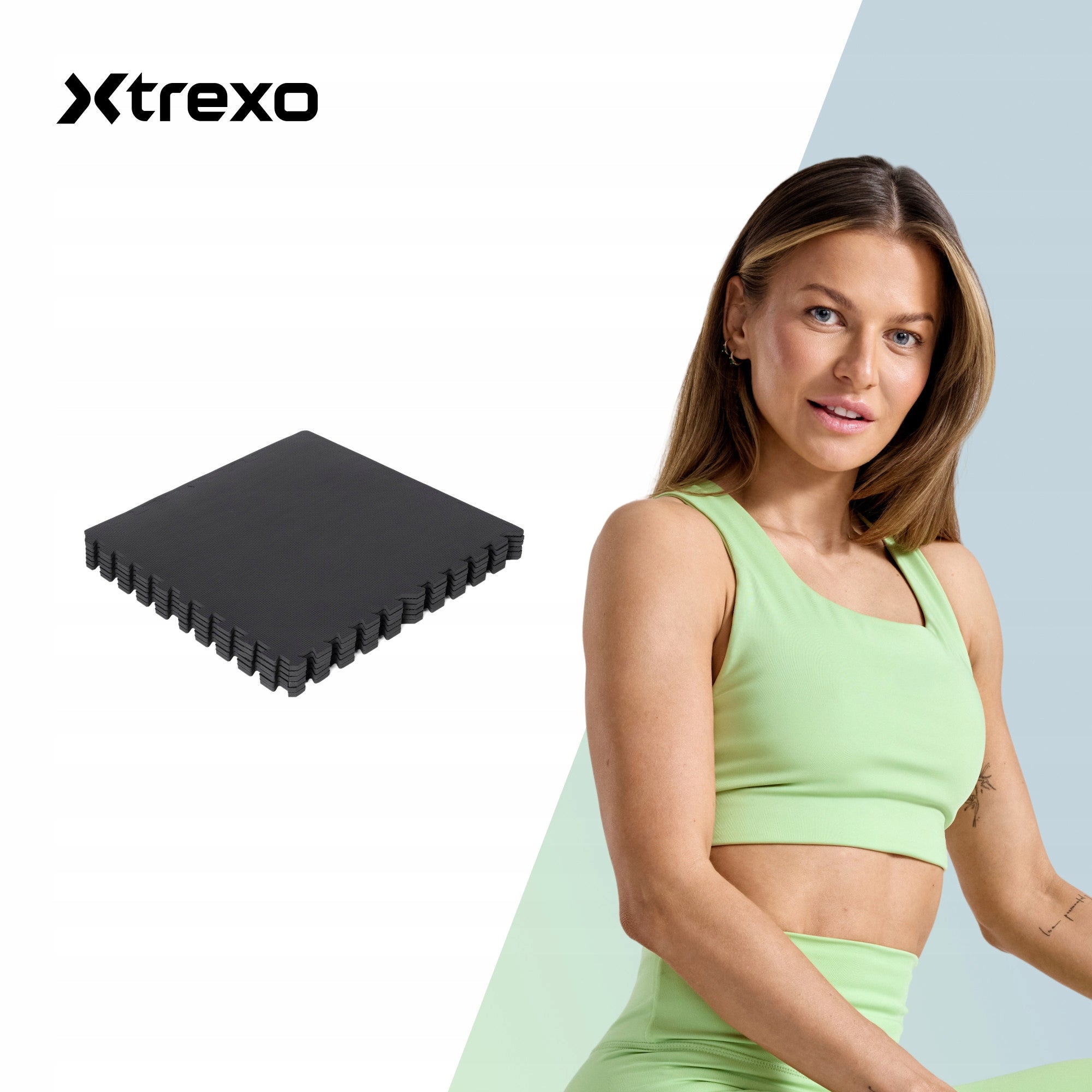 Thick protective mat for equipment Fitness foam XTREXO Puzzle 6 pcs.= 2.16m2 Manufacturer code TRX-MFP001