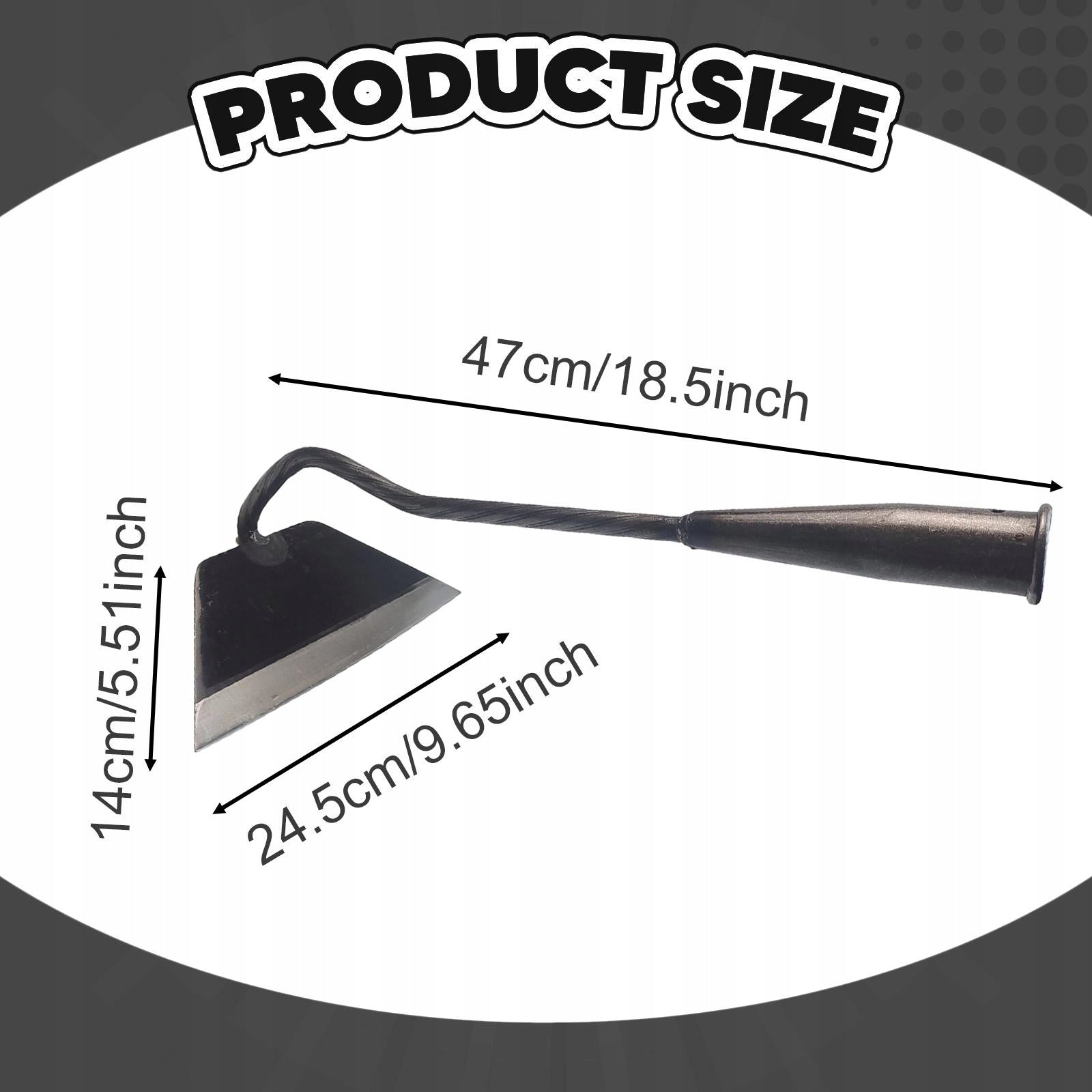 Thickened Gardening Hoe Hand Weeder Heavy Duty Practical Weeds 47x24.5x14cm Brand no brand