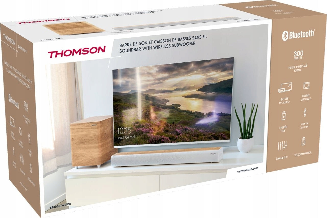Thomson COSY Soundbar with Wireless Subwoofer white SB400BTWSWH