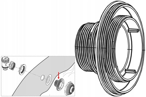 Thread for pool valve NEW for swimming pools Bestway for pool wall