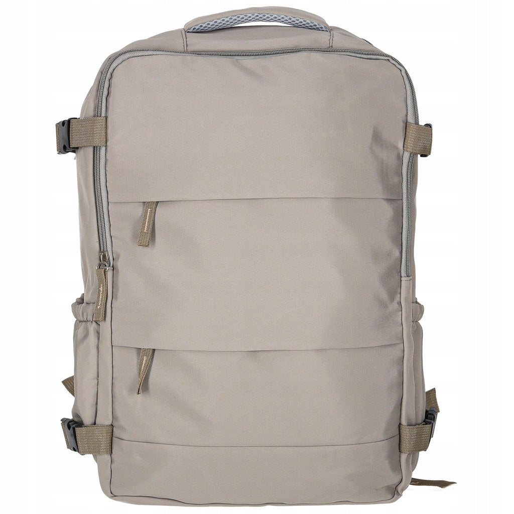 Three-chamber travel backpack grey 45x30cm HAND LUGGAGE Packaging status original