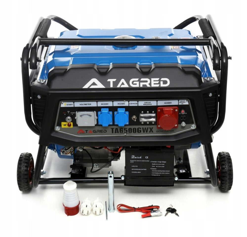 Three-phase generator set 6500W 230V 400V with AVR starter + oil Brand Tagred