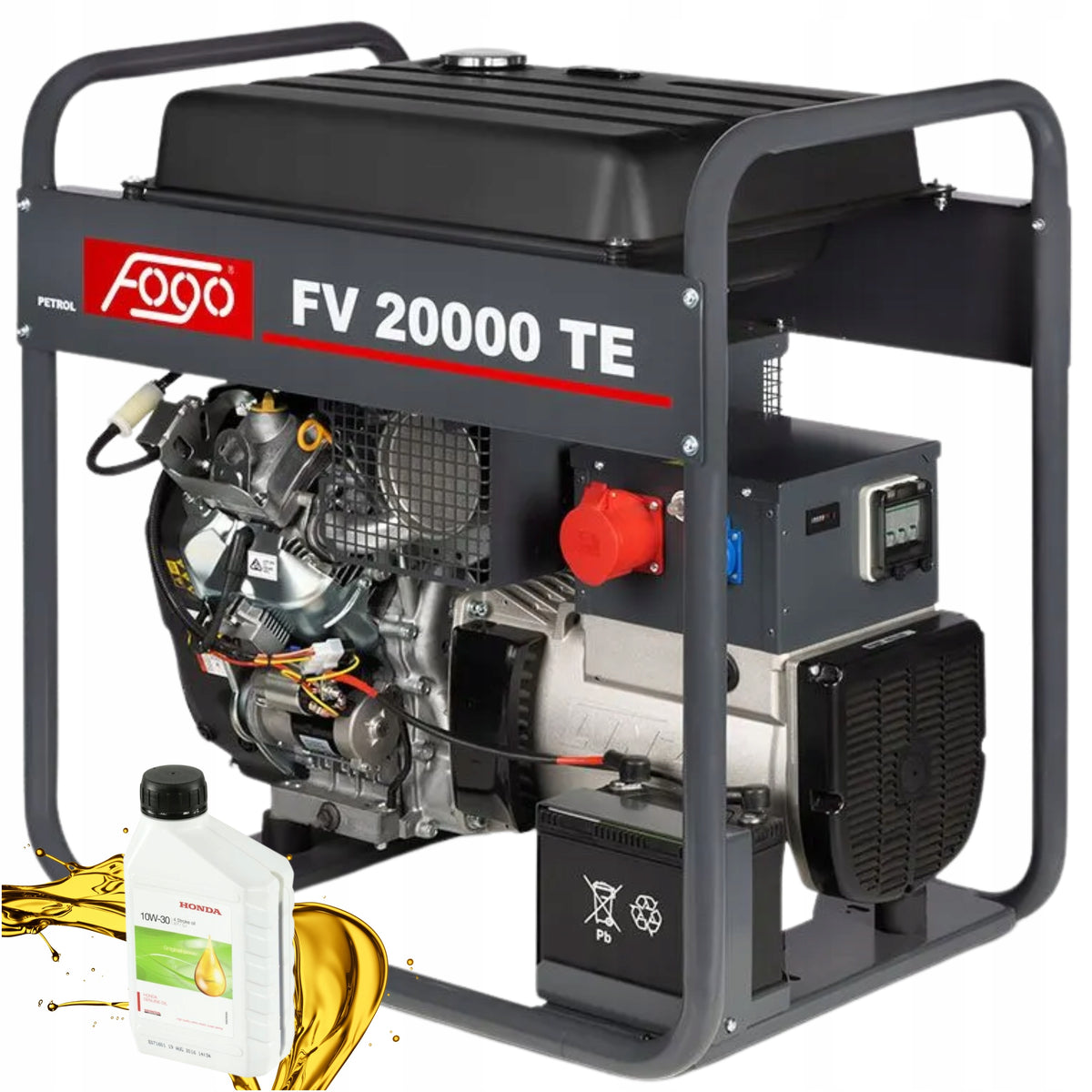 Three-phase generator set FOGO FV20000TE 19,5kVA 400V+Oil +Overview0