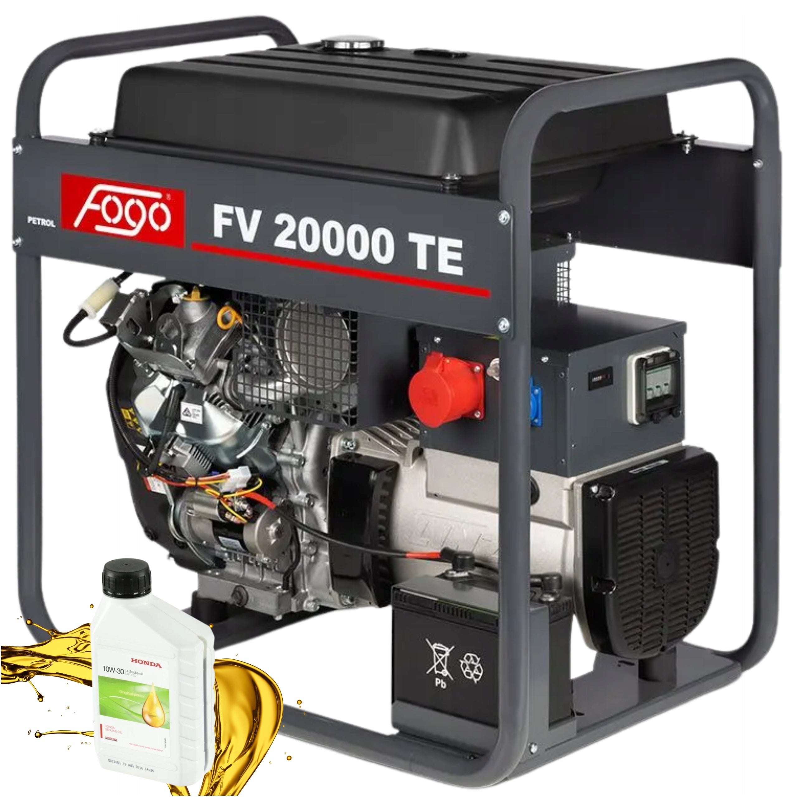 Three-phase generator set FOGO FV20000TE 19,5kVA 400V+Oil +Overview0