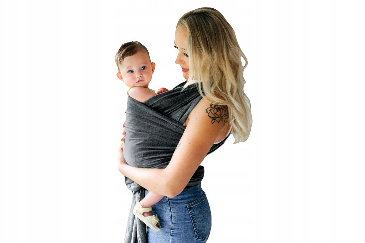 Tie sling , flexible to carry baby 5m - GRAPHITE