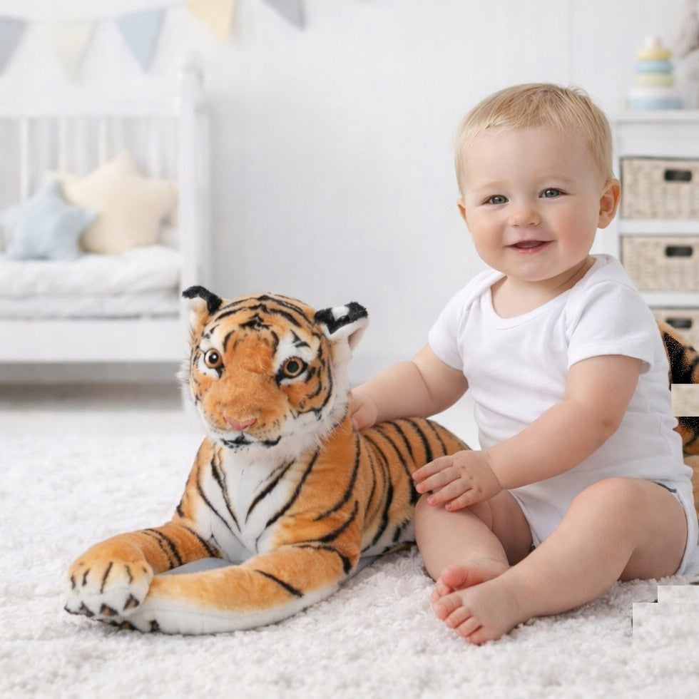 Tiger Snow White Cat L Plush Hugging Tiger for Gift Brand Landahl & Baumann