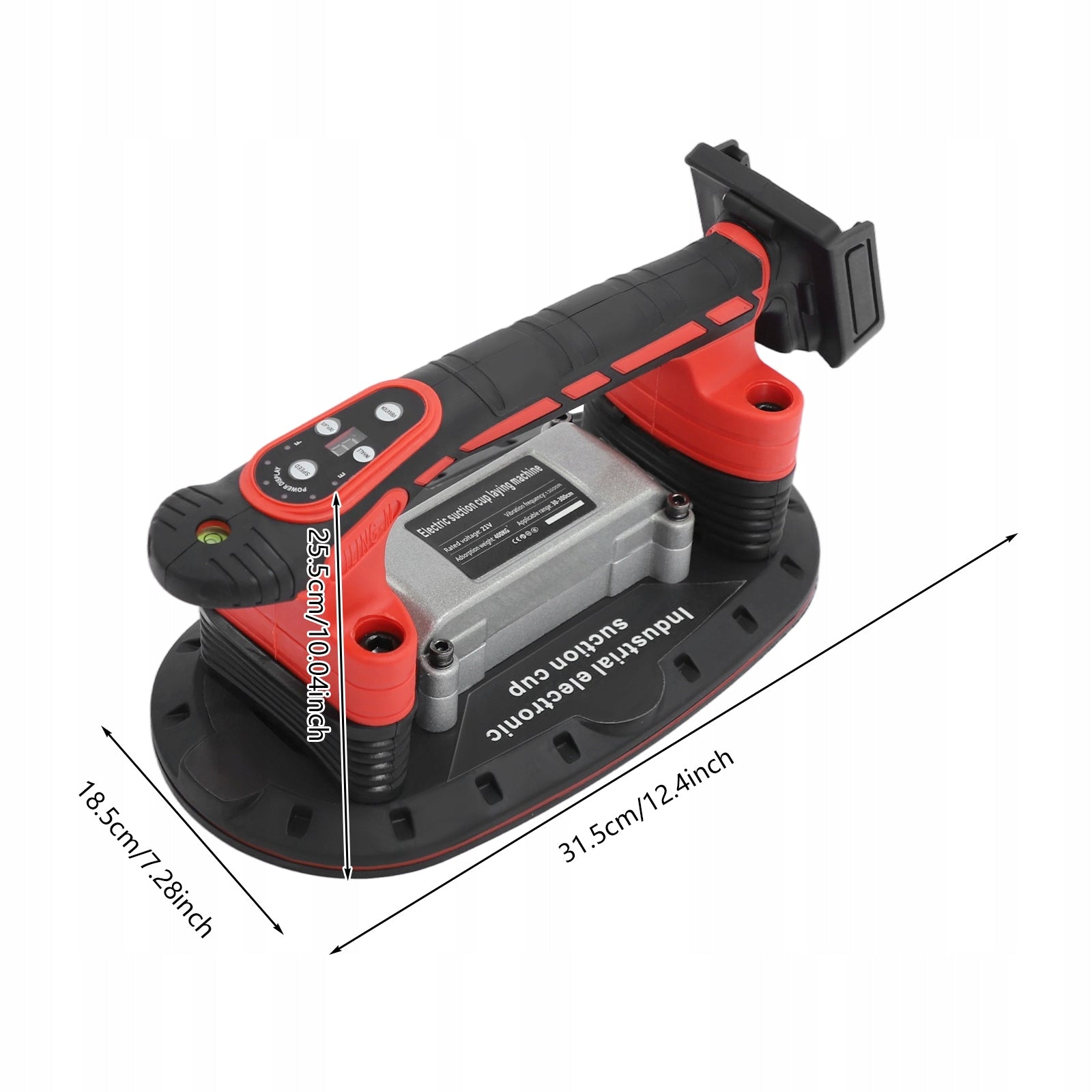 Tile Vibrator, 2-in-1 Battery Tile Vibrator & Suction Cups, Digital Display Packaging status original