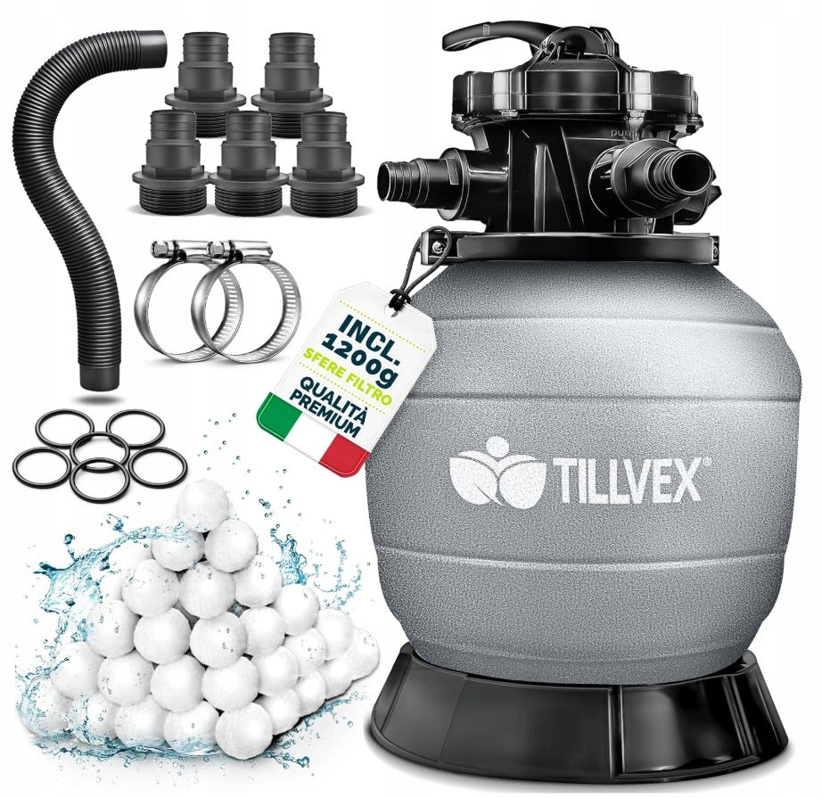 Tillvex sand filter tank without pump + 1200g filter balls