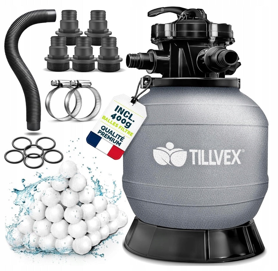 Tillvex sand filter tank without pump + 400g filter balls