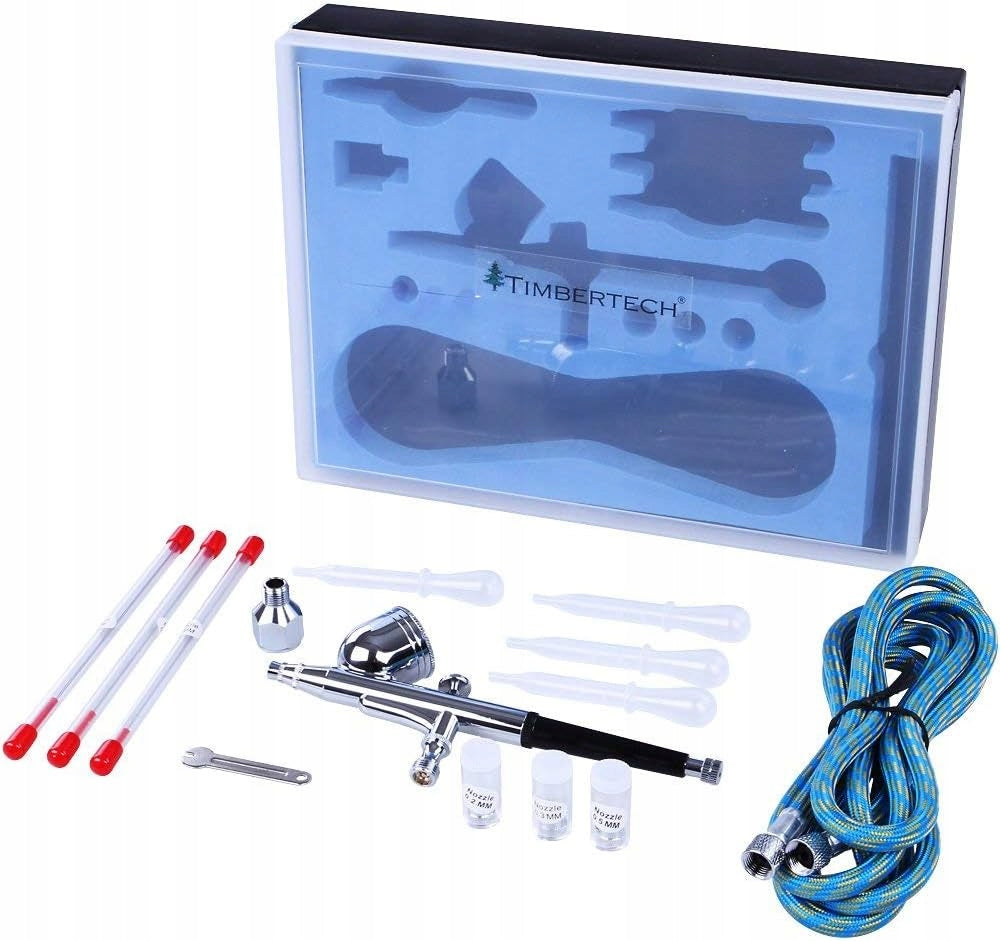 Timbertech Airbrush nozzles 02 03 05mm set 7ml tank vases 2m Brand Timbertech