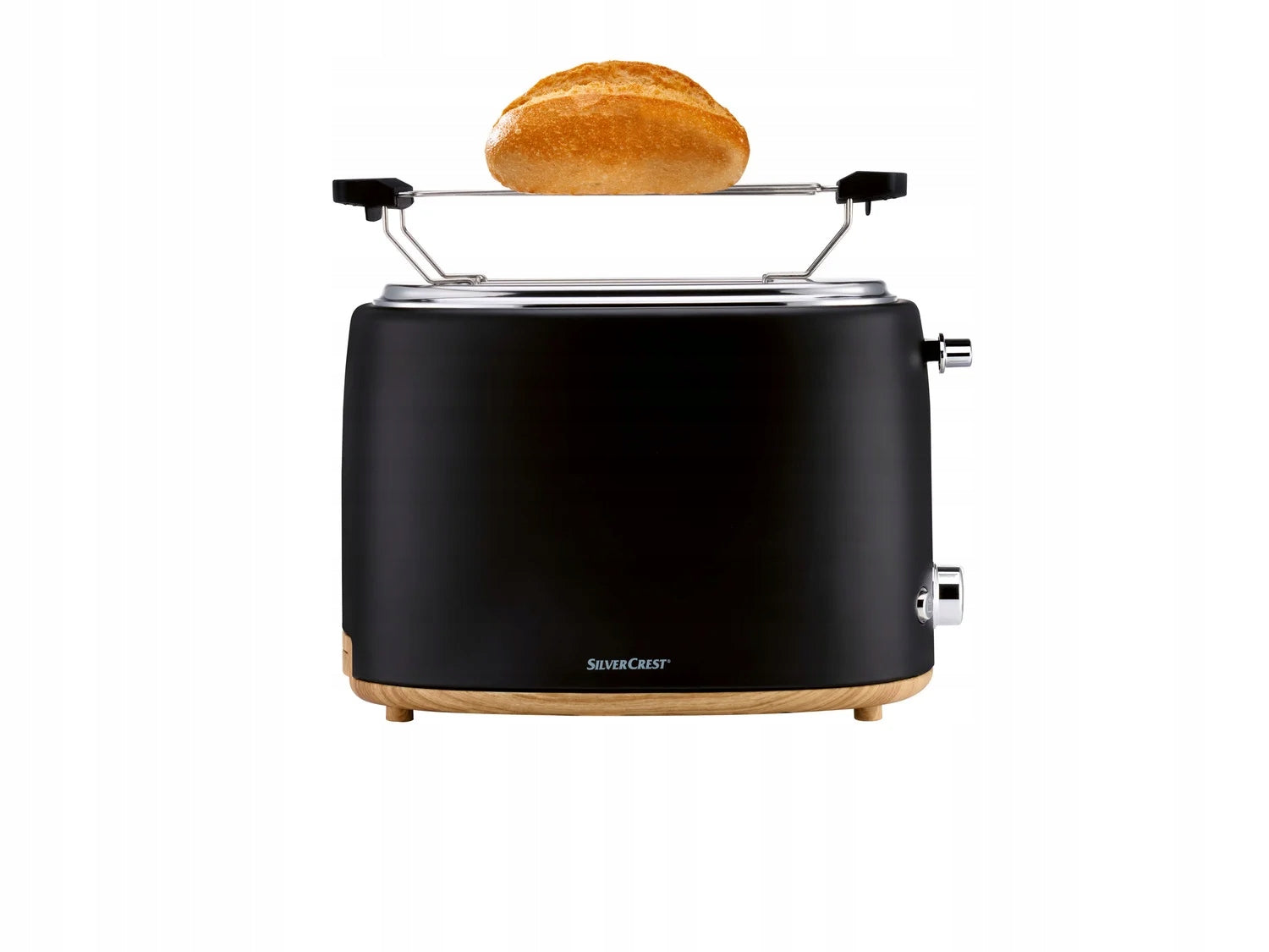 Toaster 980W SilverCrest STH 900 A1 Black with Wood Elements Packaging status original