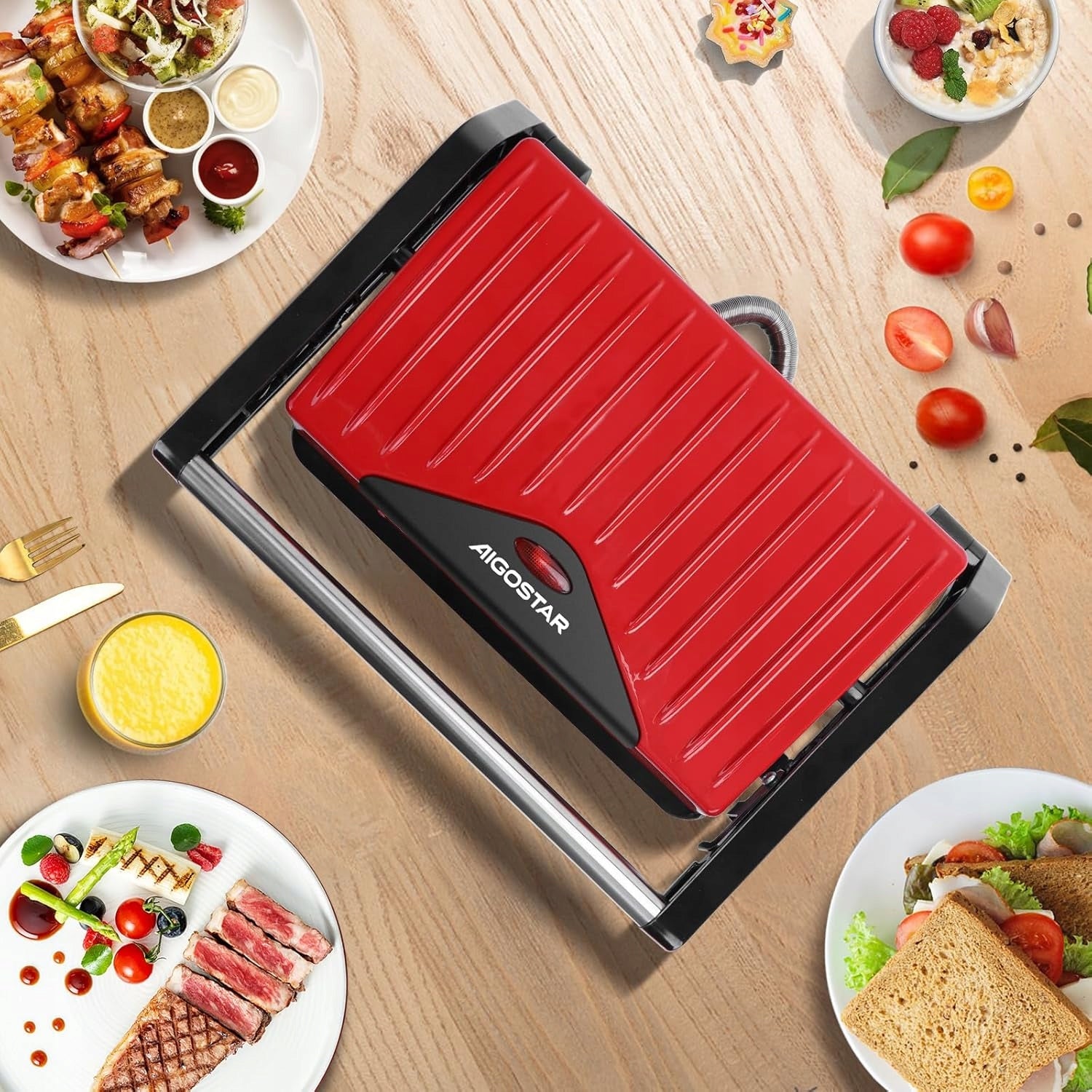 Toaster Aigostar Warme red 700 W Manufacturer code 501082