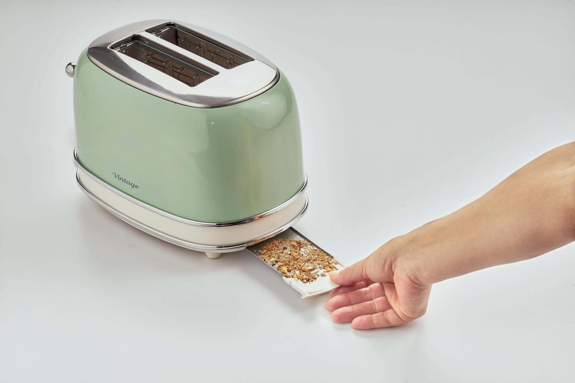 Toaster Ariete Vintage 155/04 810W 2 slices Power adjustment Green Brand Ariete