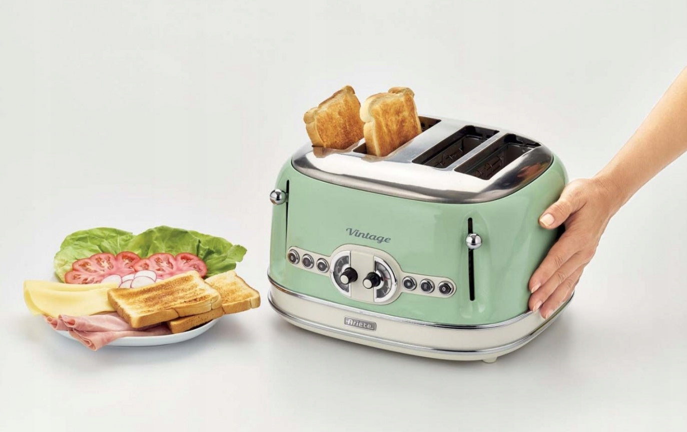 Toaster Ariete Vintage 156/04 1600 W Green Brand Ariete