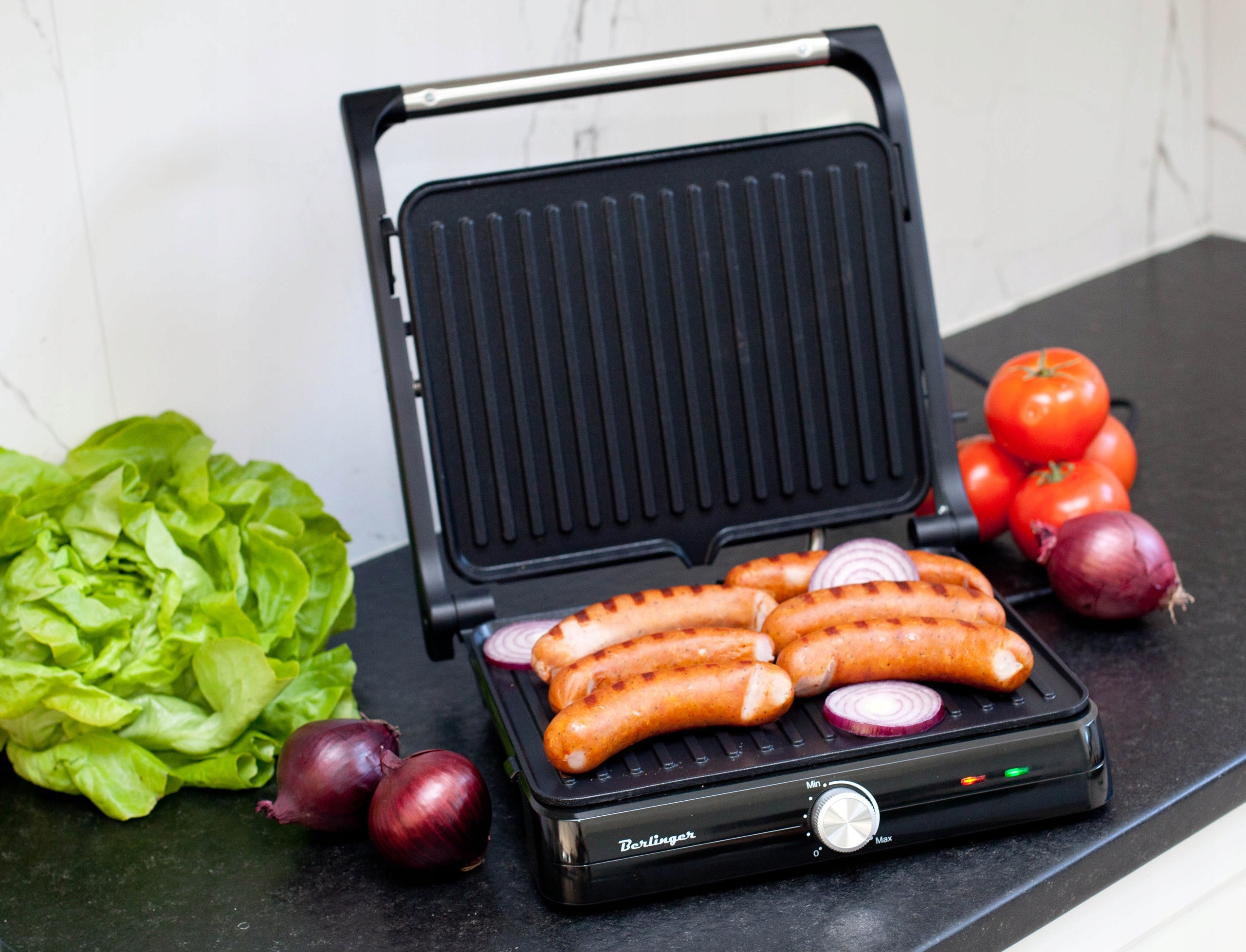 Toaster BERLINGER electric grill| panini toaster | folding 180° 2400W Power 2400 W