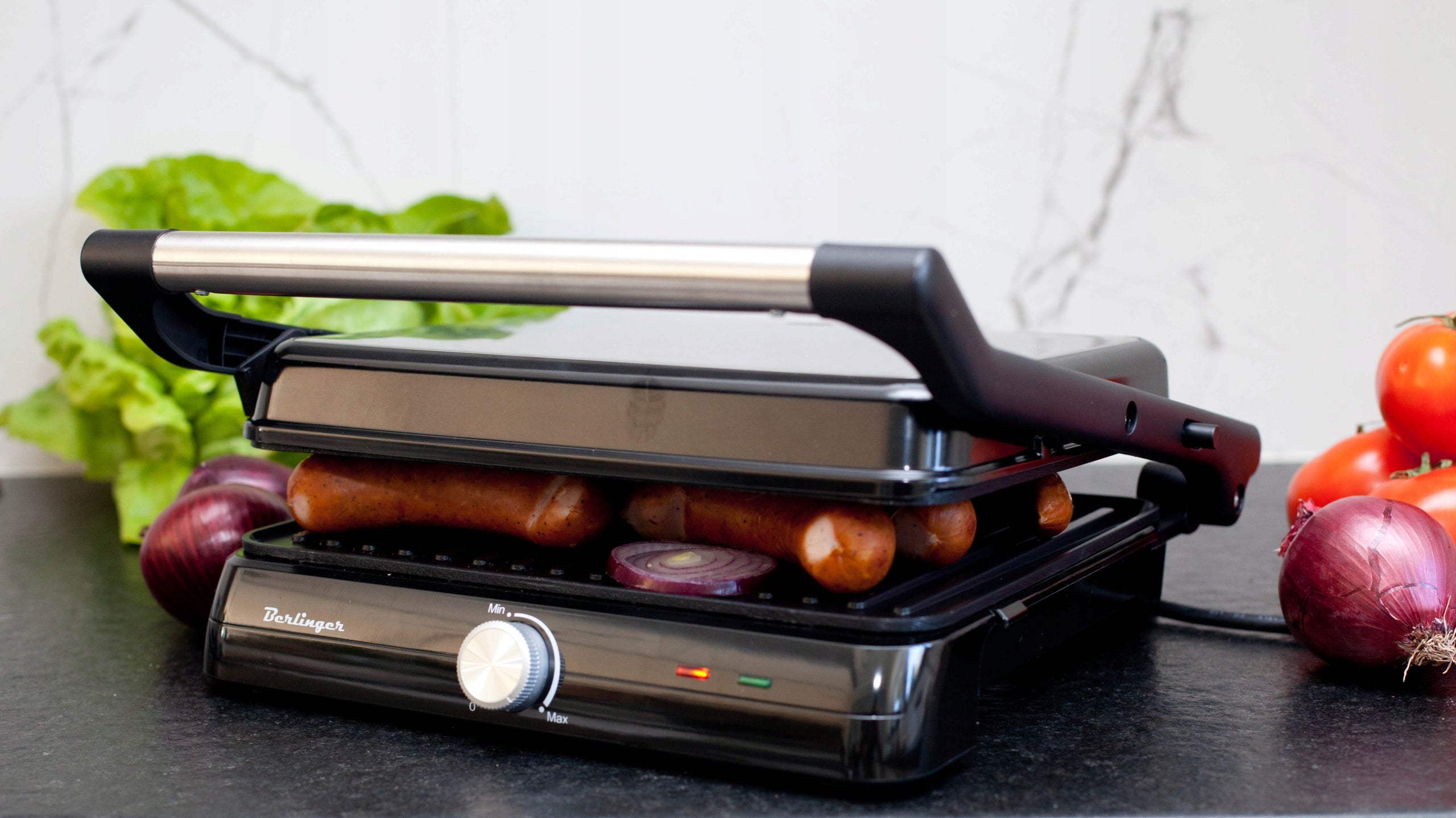 Toaster BERLINGER electric grill| panini toaster | folding 180° 2400W Temperature control yes