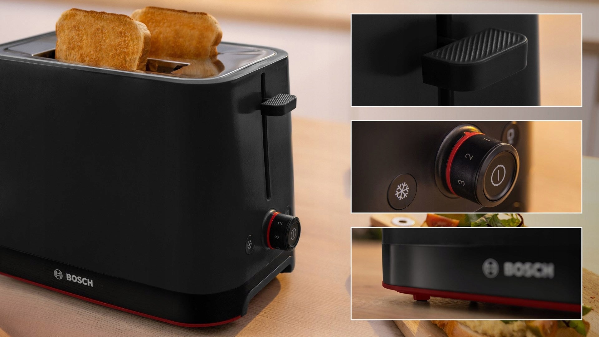 Toaster BOSCH TAT 3M123 Dominant color black