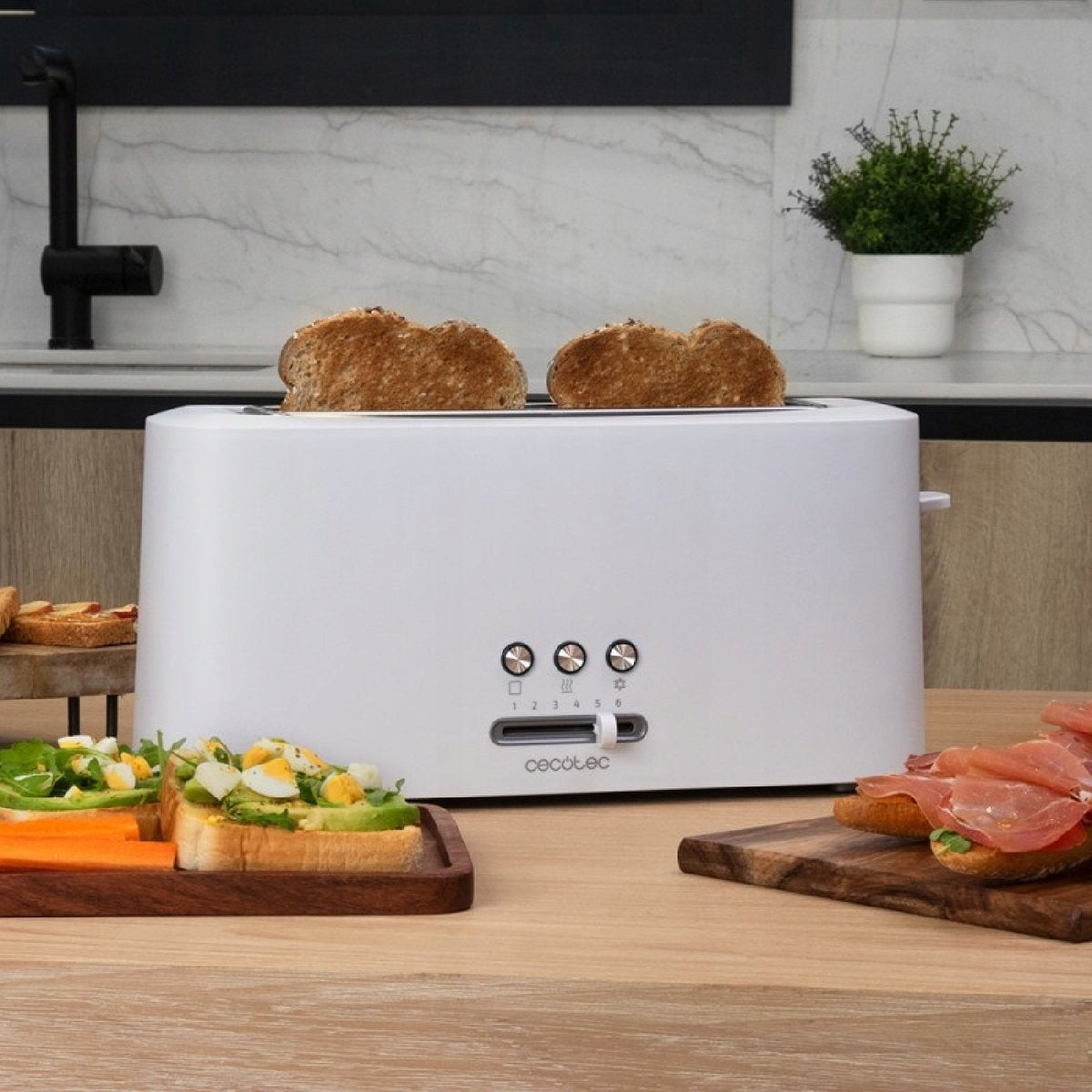 Toaster CECOTEC Toast&Taste 10000 Extra white 980W Power rating 980 W