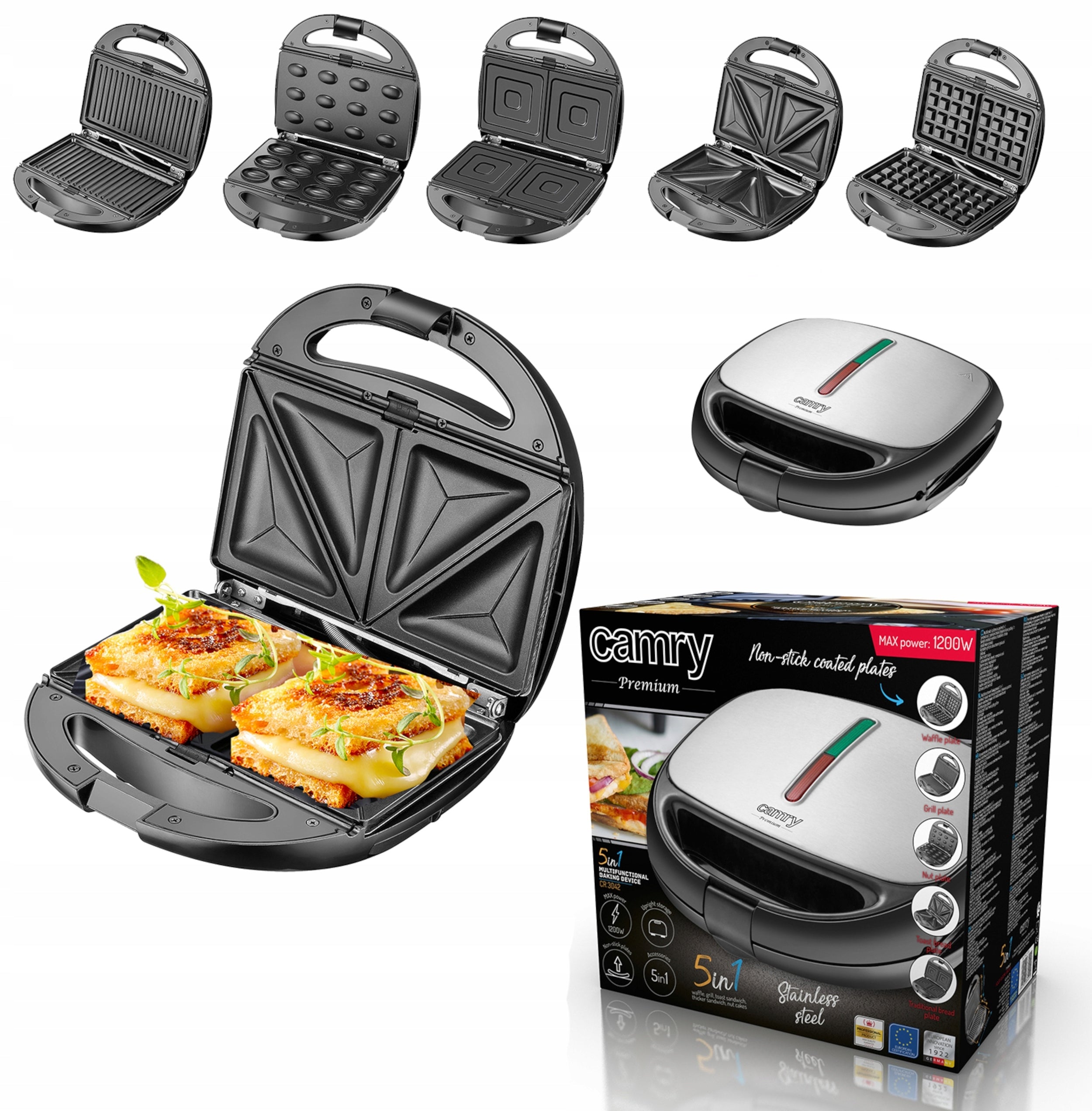 Toaster Camry CR 3042 silver/grey 1200 W
