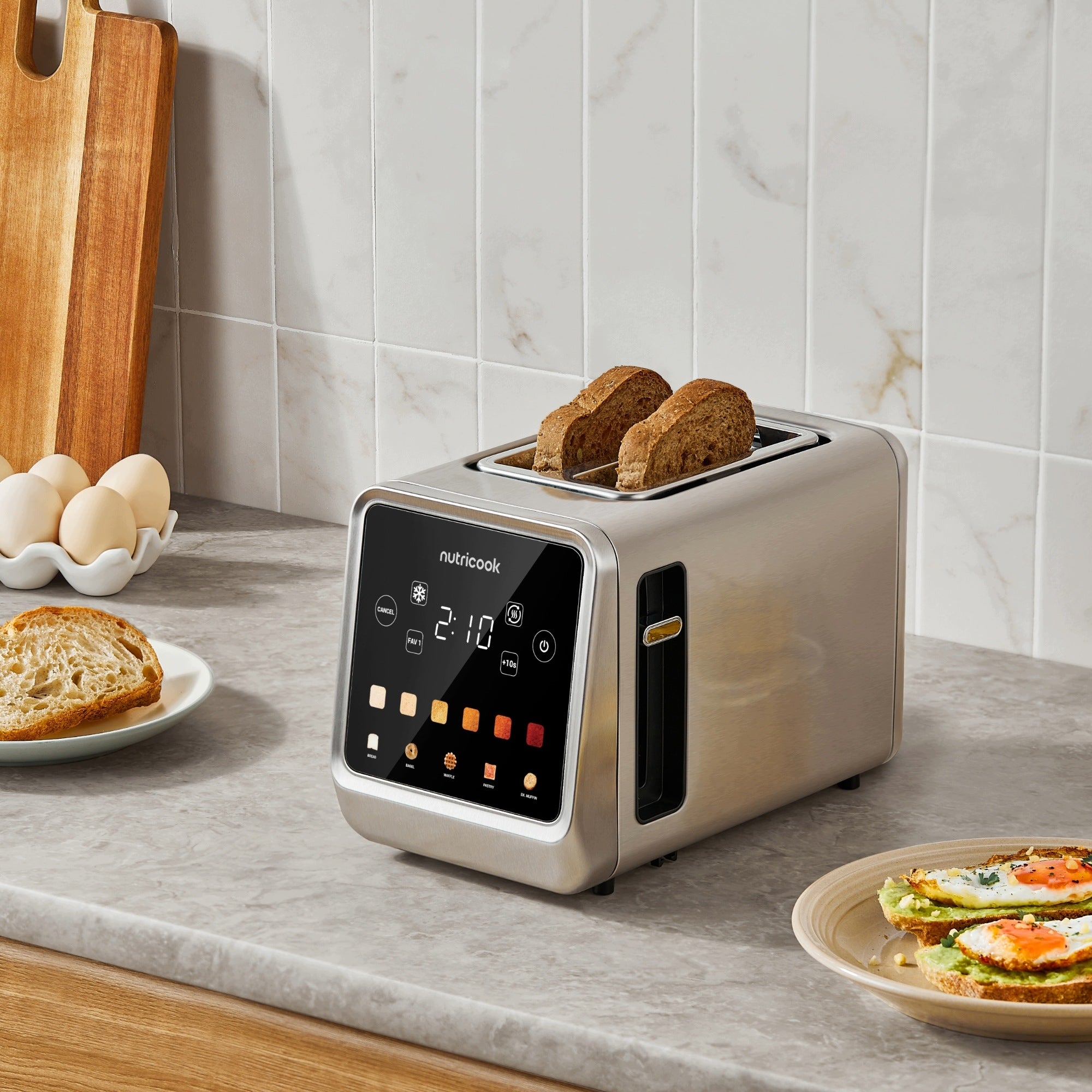 Toaster Digital Toast Nutricook Toasti 2 850W Touch Screen Grate Manufacturer code NC-TS201EU