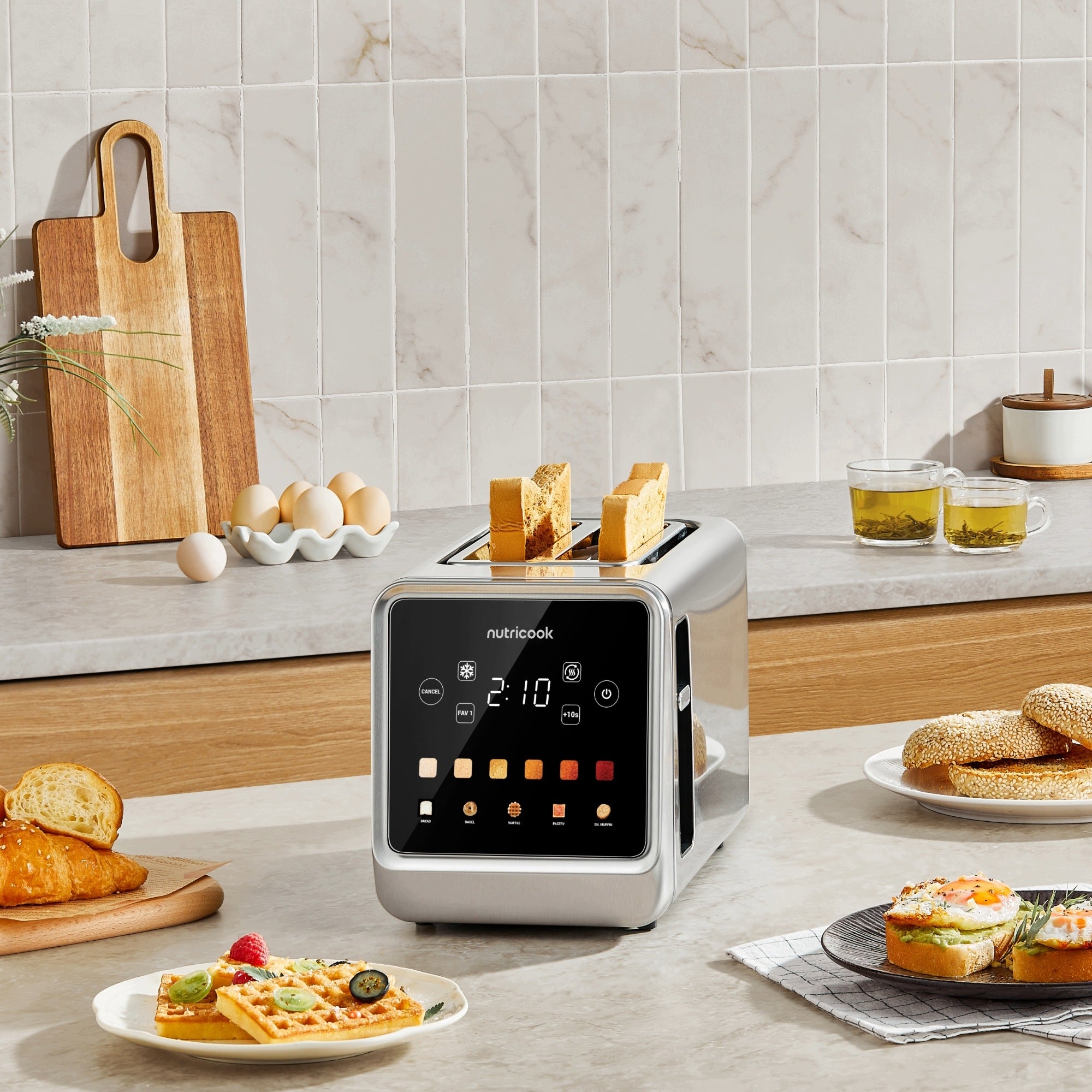 Toaster Digital Toast Nutricook Toasti 2 850W Touch Screen Grate