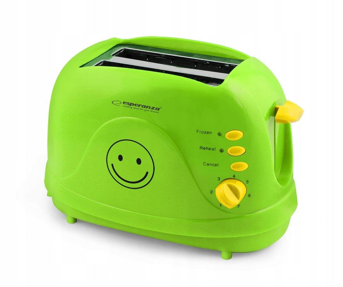 Toaster Esperanza SMILEY EKT003 (750W; green)