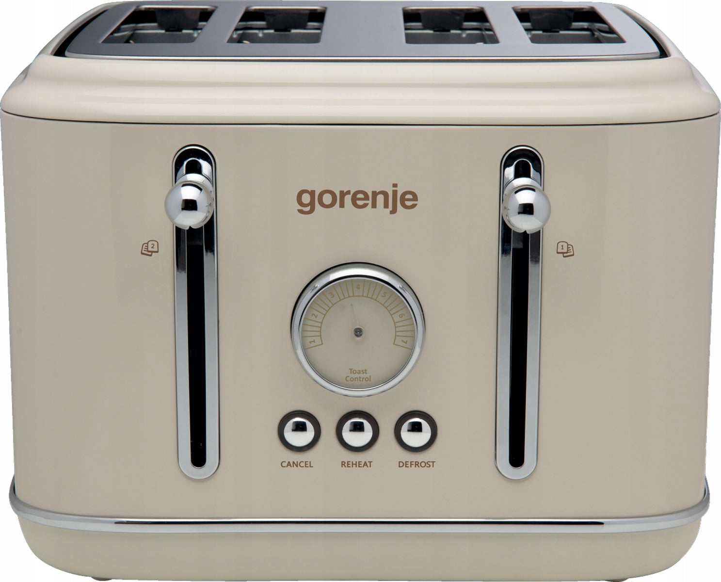 Toaster GORENJE T2300CLIN 2300W 7 levels 4 toast Ivory Defrosting