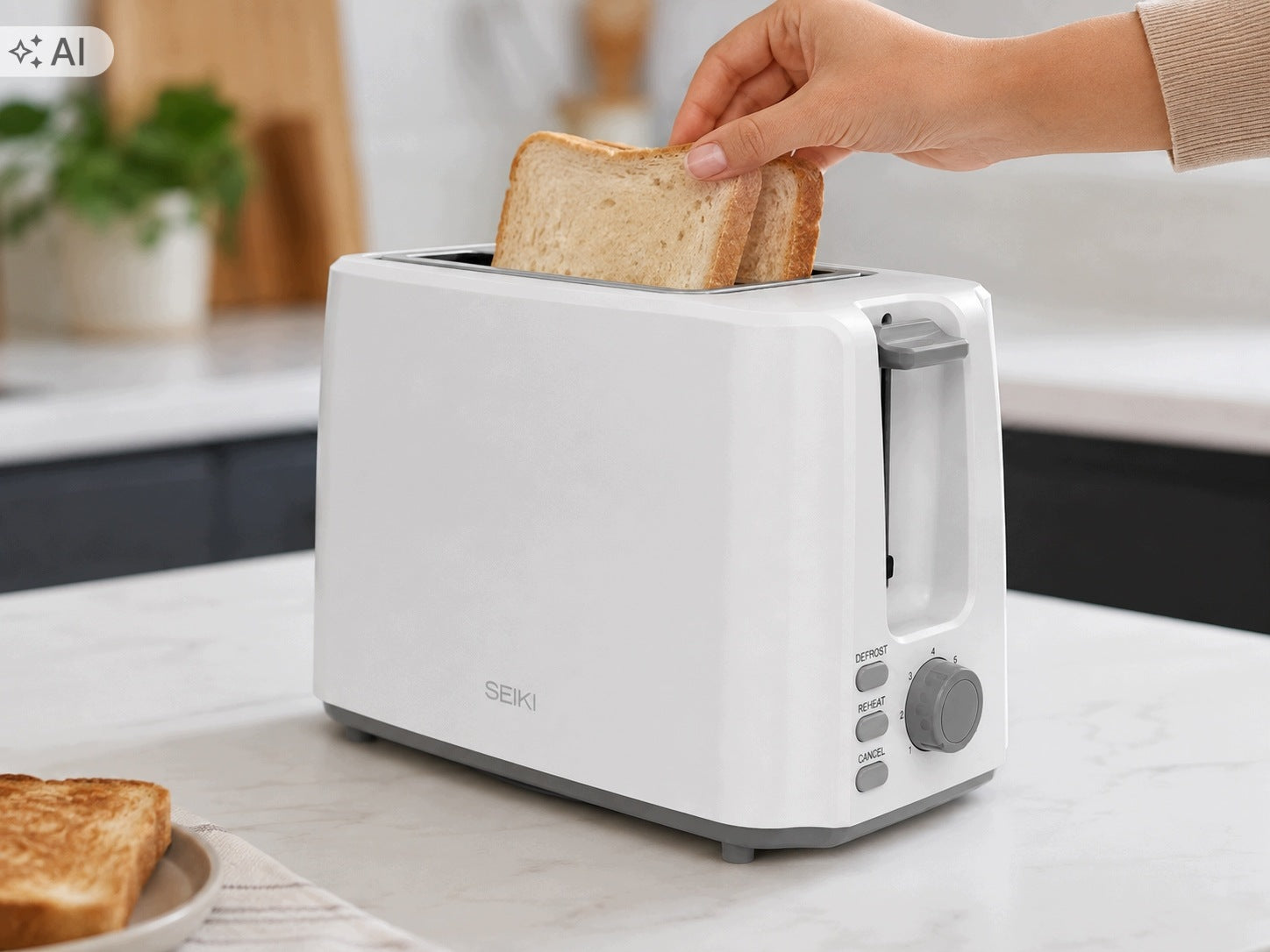Toaster Germanica 750W white | defrosting heating regulation toasting! Manufacturer code GER2STW