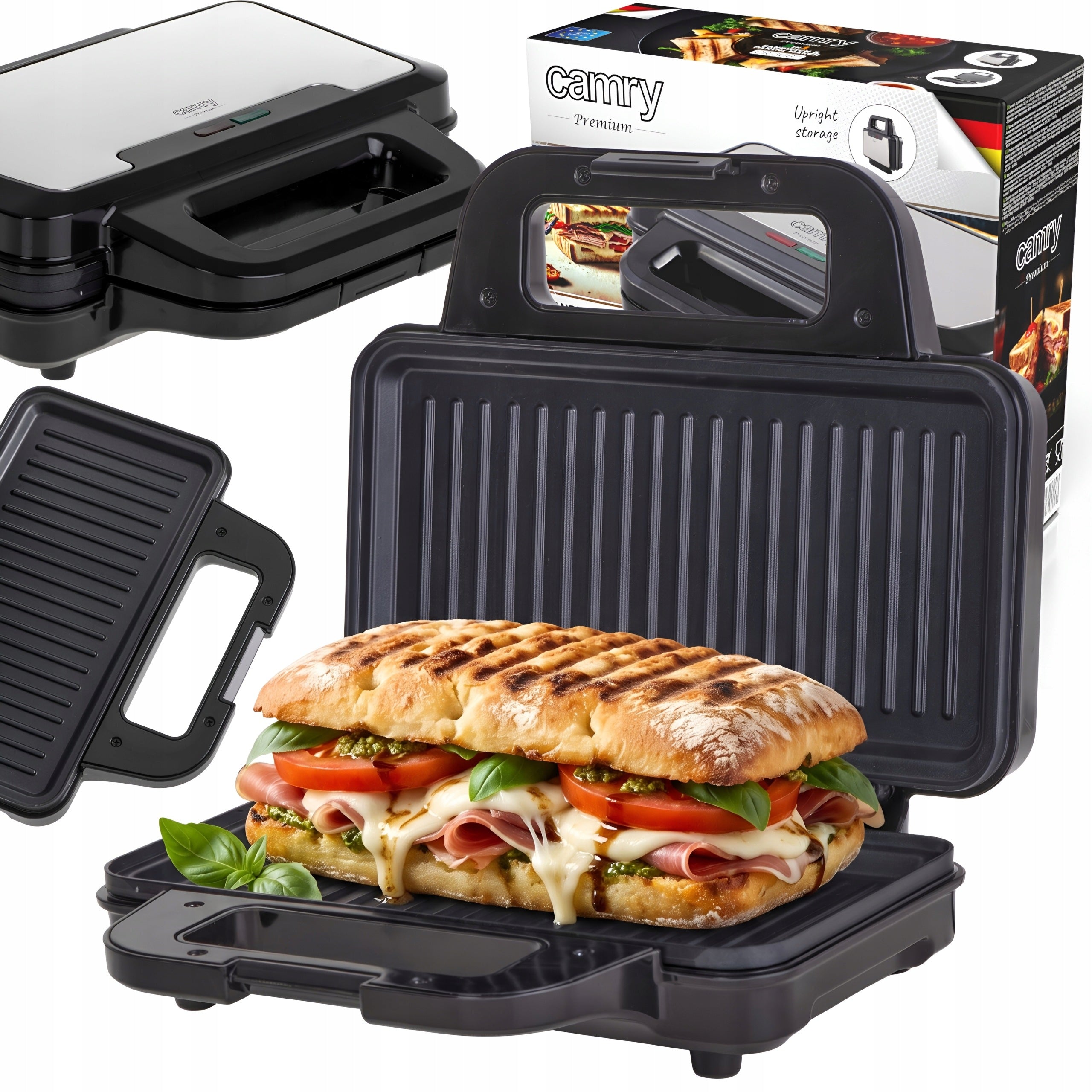 Toaster Grill for Sandwiches Panini Toaster 2in1 Nonstick Large Strong