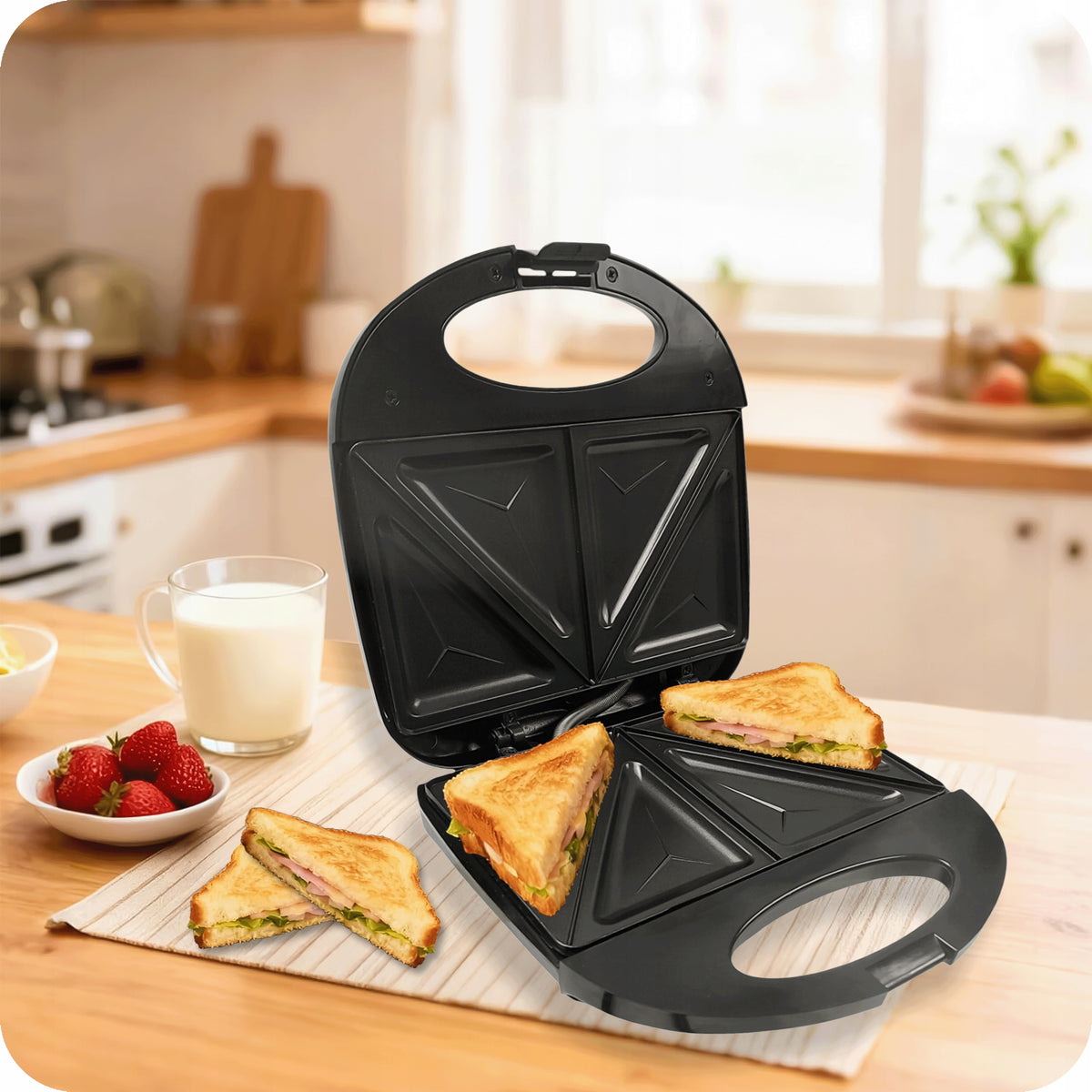 Toaster KRUMAD TOASTER OVEN FOR TOAST SANDWICHES KRUMAD black 1000 W Brand KRUMAD
