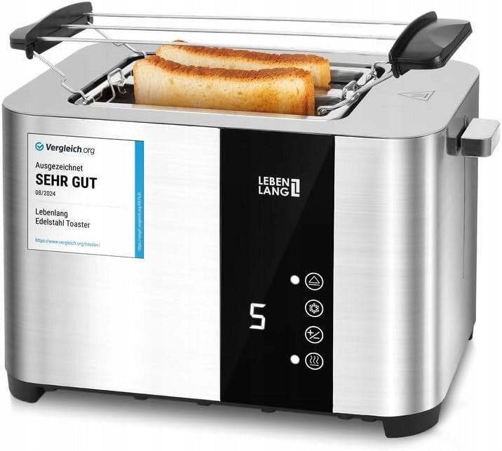 Toaster LEBENLANG LBL9898-Toasters silver/grey 850 W