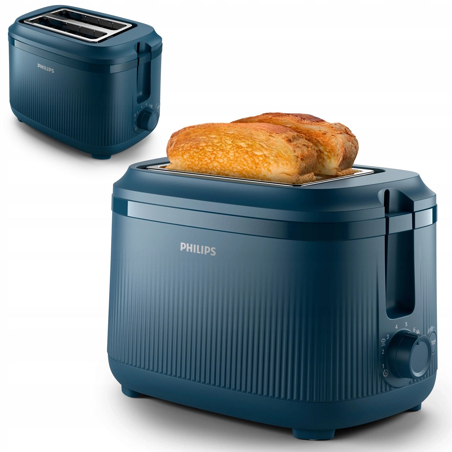 Toaster PHILIPS HD2511/70 Series 3000 blue 830 W bun grate