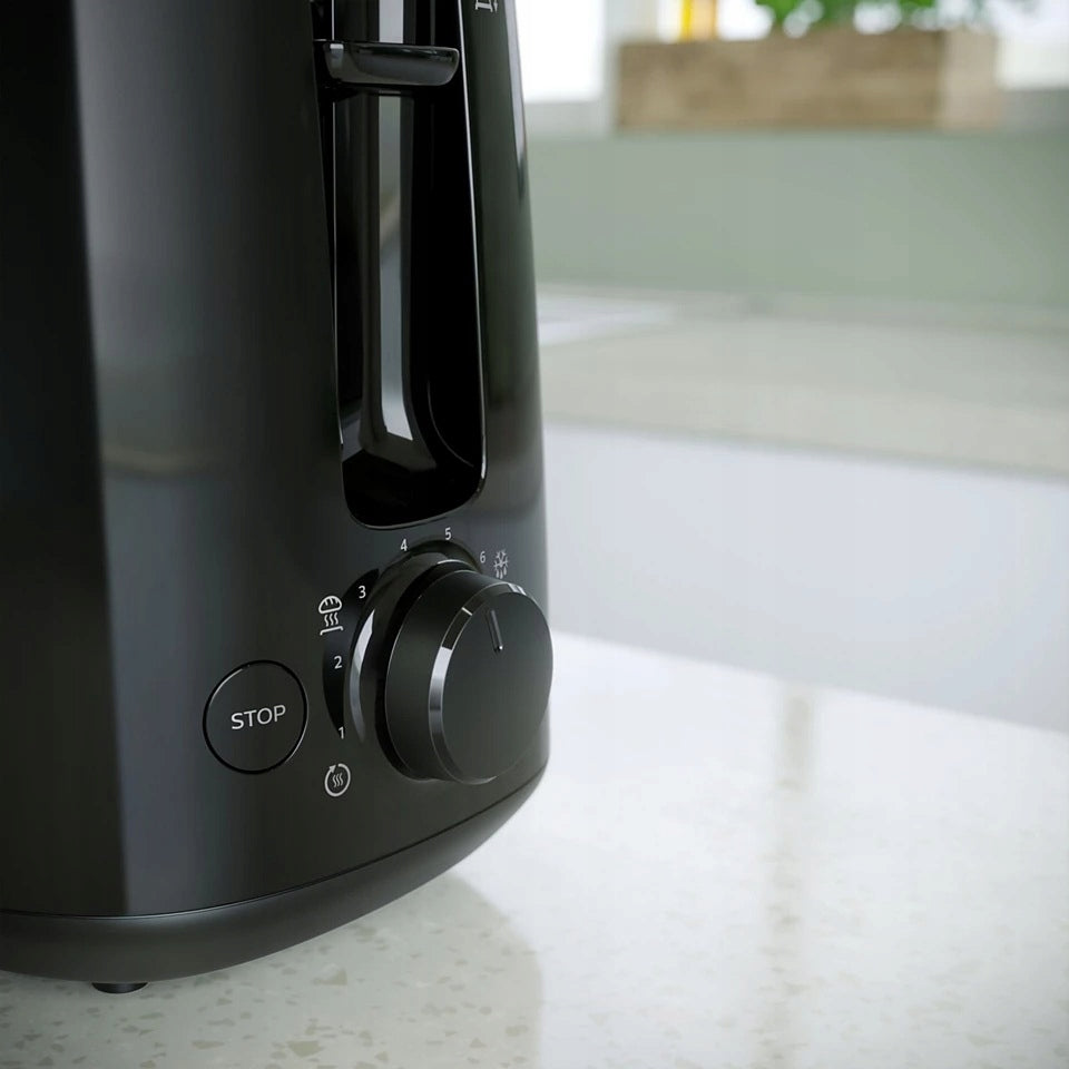 Toaster Philips Daily Collection HD2583/90 black adjustable 600 W grate Brand Philips
