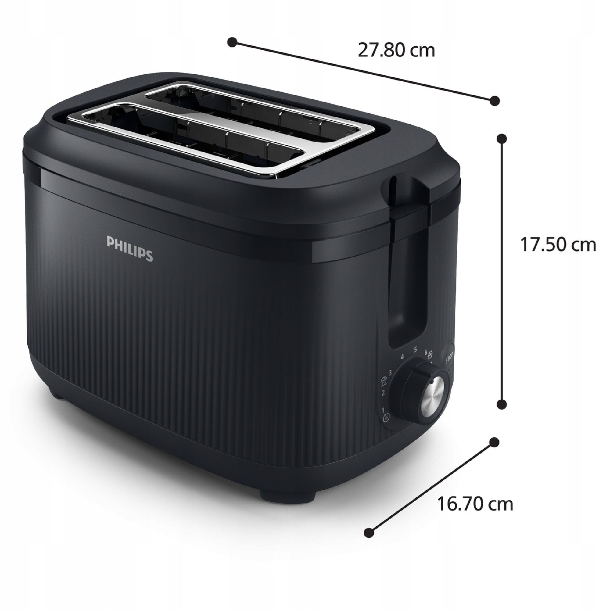 Toaster Philips Series 3000 HD2511/90 830W Crispy Toast Defrosting Brand Philips