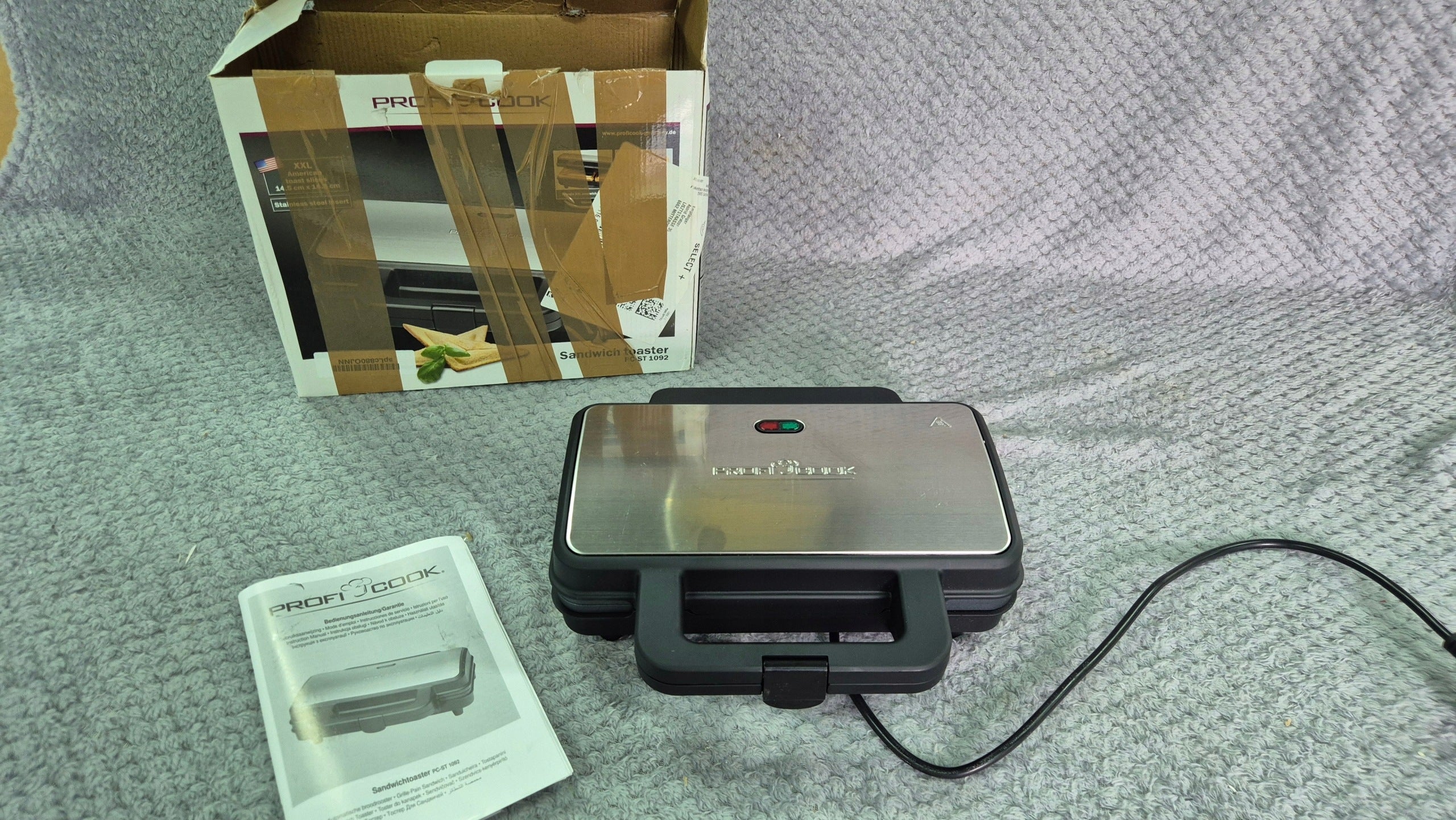 Toaster Profi Cook PC-ST 1092 silver/grey 900 W Manufacturer code 501092