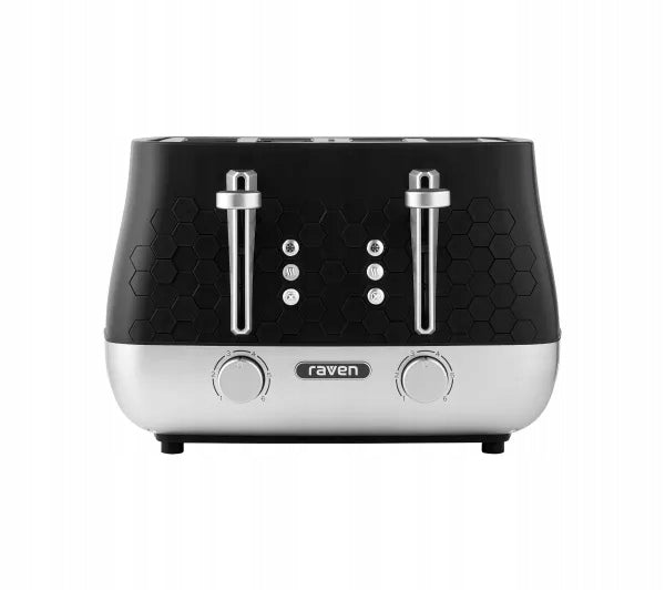 Toaster Raven ET009 4 toast simultaneously Black 1800 W Power rating 1800 W