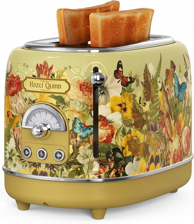 Toaster Retro Hazel Quinn 815W 2 Slices 6 Levels Defrosting