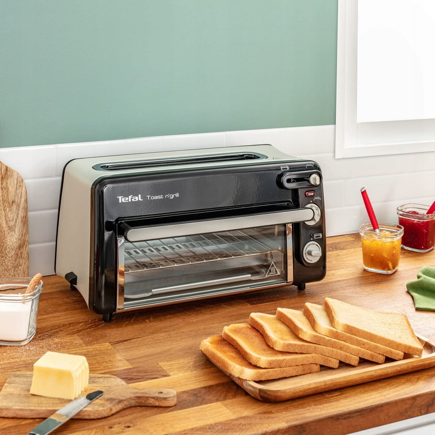 Toaster SANDWICH TOASTER OVEN Tefal TL6008 2 in 1 black 1300 W Power rating 1300 W