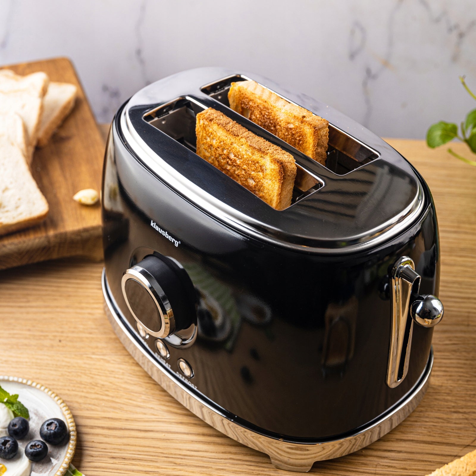 Toaster for 2 slices KLAUSBERG KB-9025 LED 850W defrosting Toast Toaster Power rating 850 W
