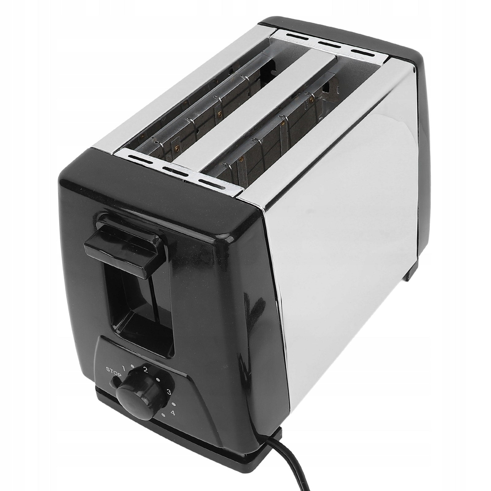 Toaster for 2 slices, portable stylish toaster to prevent clogging to Dominant color multicolor