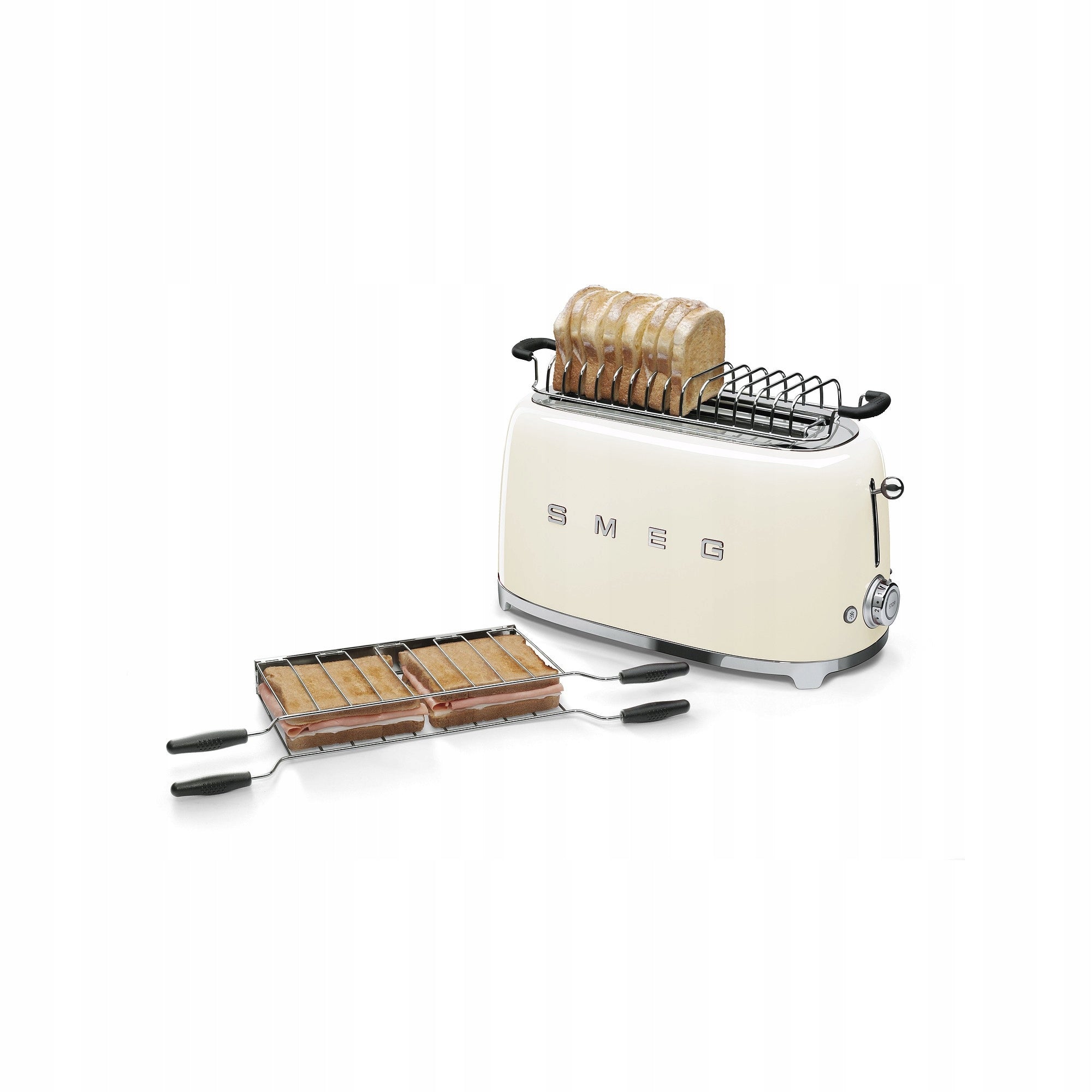 Toaster for 4 slices Smeg TSF02CREU beige / cream 50's Style AT HAND Manufacturer code TSF02CREU