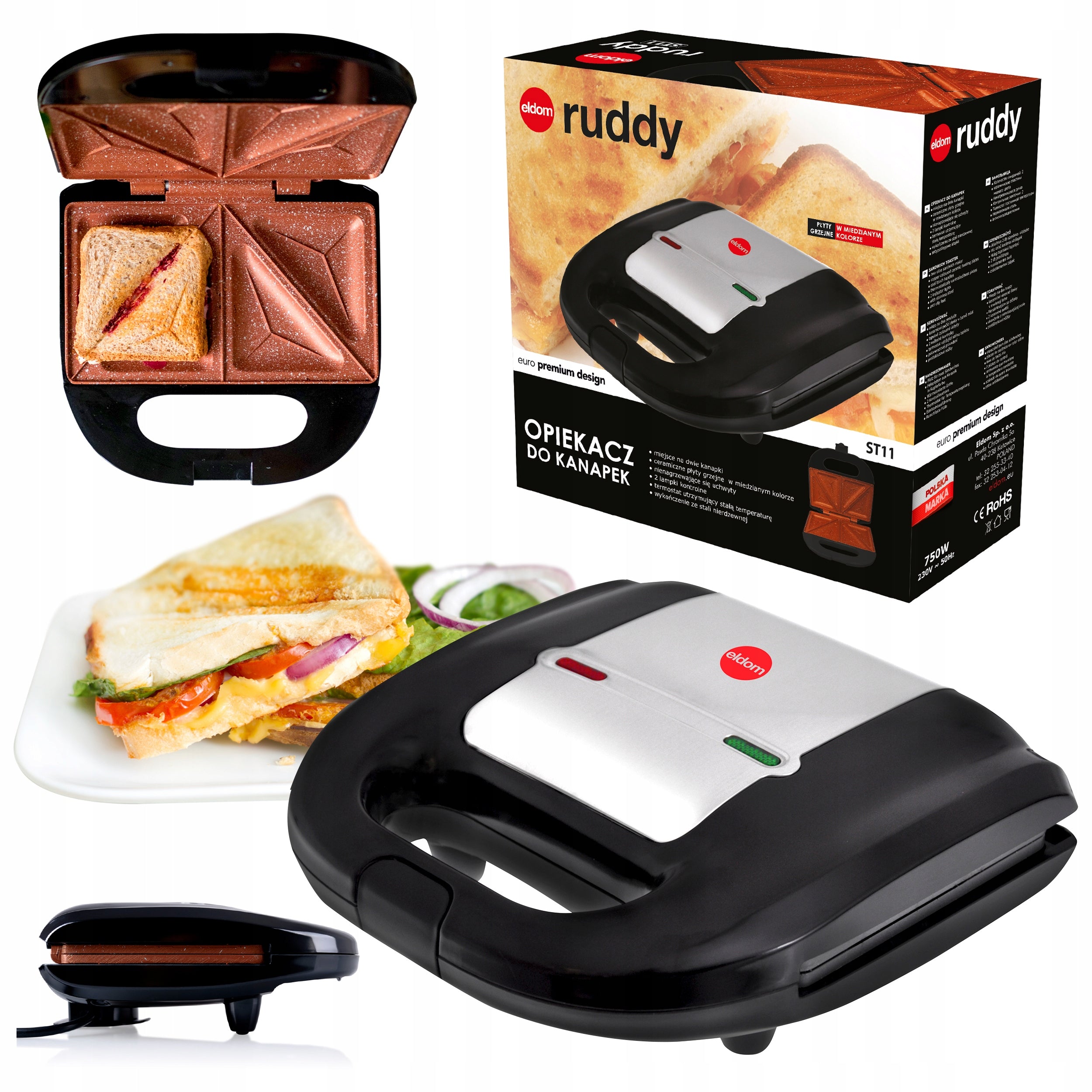 Toaster sandwich ceramic toaster Eldom ST11