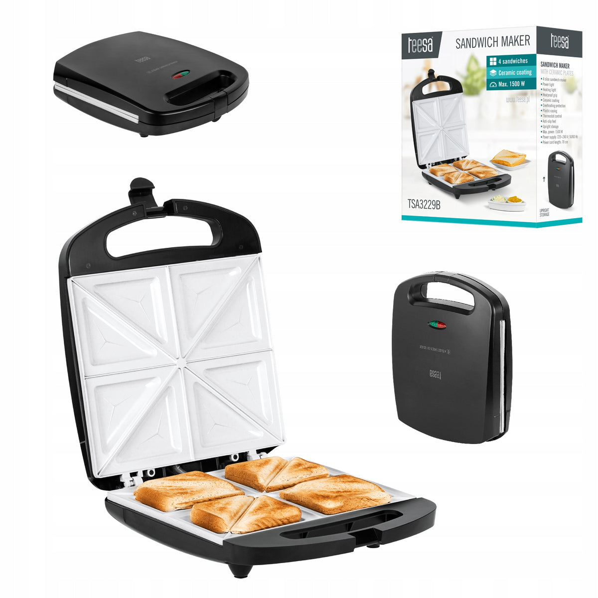 Toaster sandwich toaster Teesa 1500W sandwich